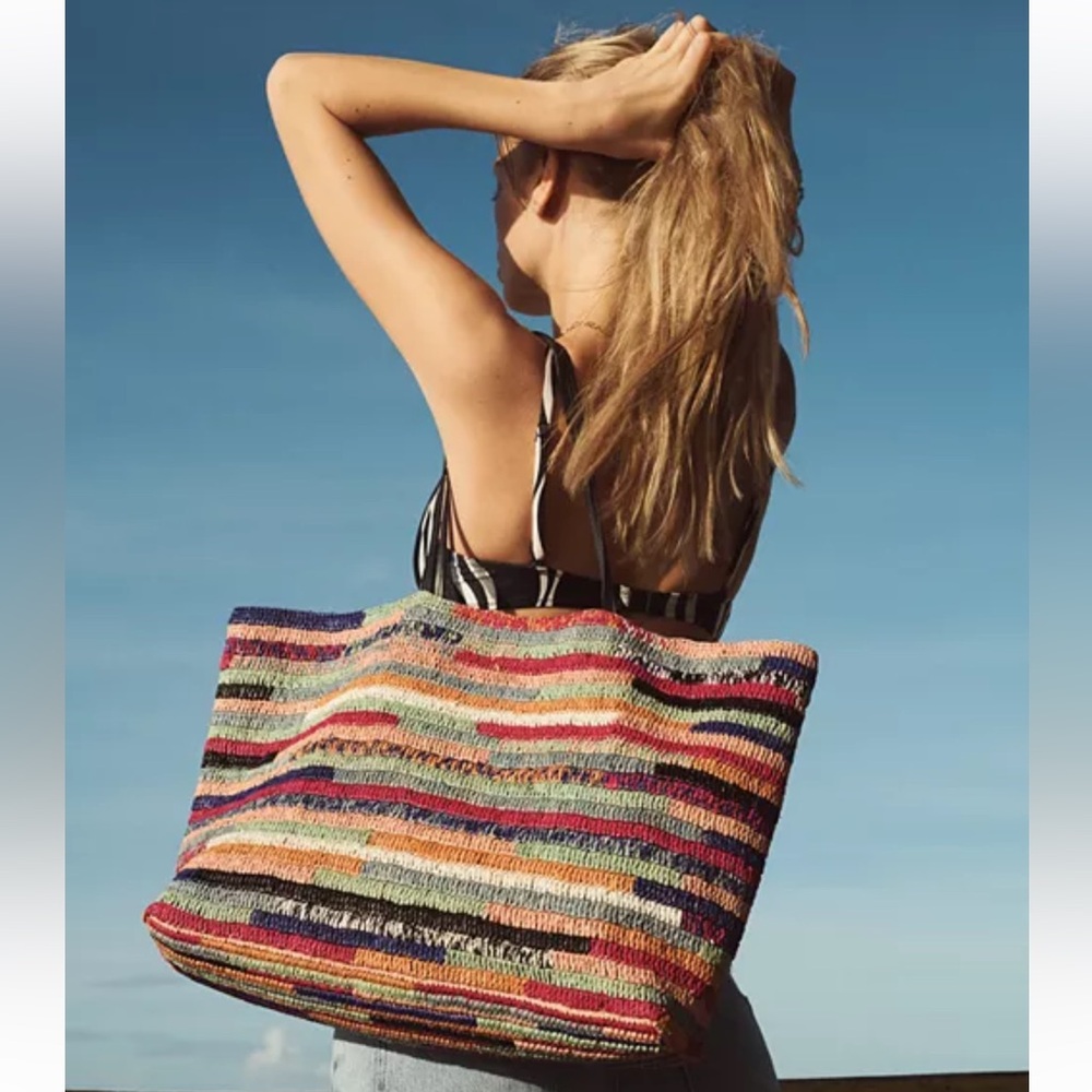 Crochet Multi Color Tote by Aqua